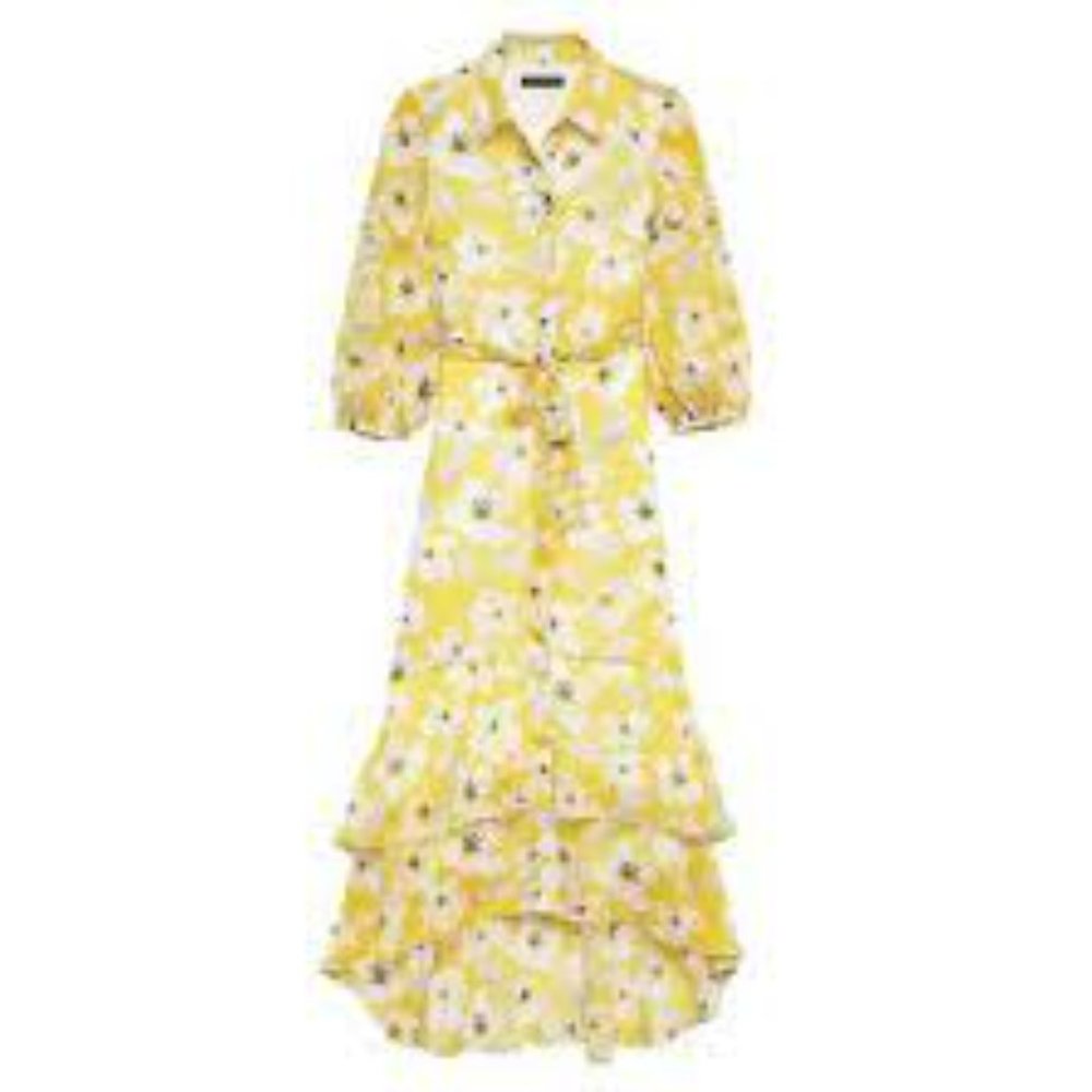 Banana Republic Yellow Floral Maxi Dress